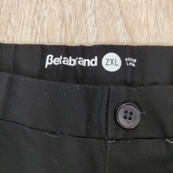 Betabrand Classic Straight Leg Dress Pants Size 2 XL Pull On  Pockets Flat Front - Picture 5 of 10